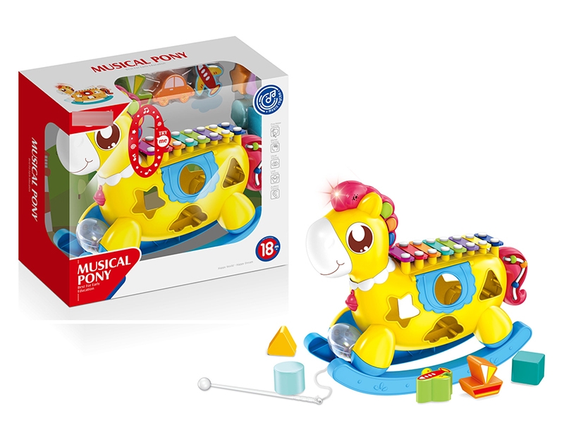 HORSE XYLOPHONE W/LIGHT & MUSIC (INCLUDED BATTERIES) - HP1149183