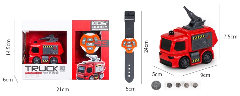 R/C FIRE ENGINE TRUCK W/LIGHT & SOUND (HAVE PROGRAMMING FUNCTION) - HP1149290