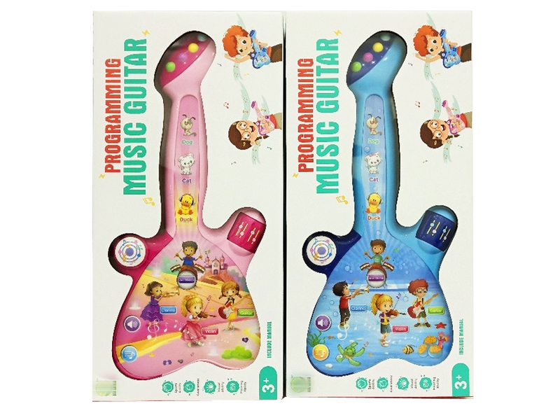 MUSIC GUITAR W/LIGHT & MUSIC, RED/BLUE - HP1149327