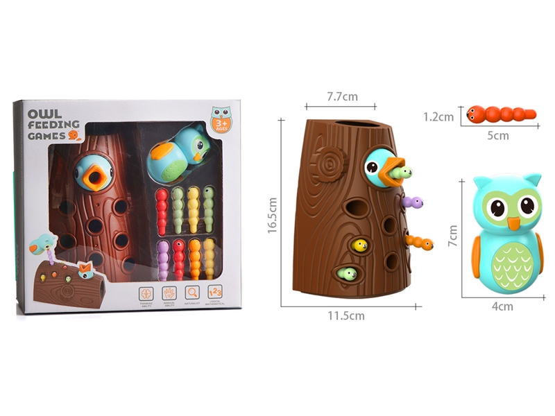 THE OWL PECKS THE BIRD (MAGNETIC), THE WOODPECKER +8 INSECTS - HP1149333