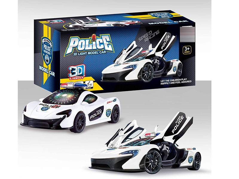 B/O BUMP AND GO POLICE CAR W/4D LIGHTS POLICE SOUND, AUTO OPEN THE DOOR - HP1149382