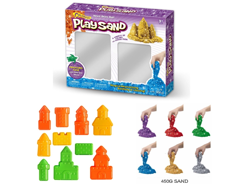 SPACE SAND W/SHIMMERING POWDER (INCLUDED MOLD 10 PCS, SAND 450G ONE COLOR ONLY） - HP1149440