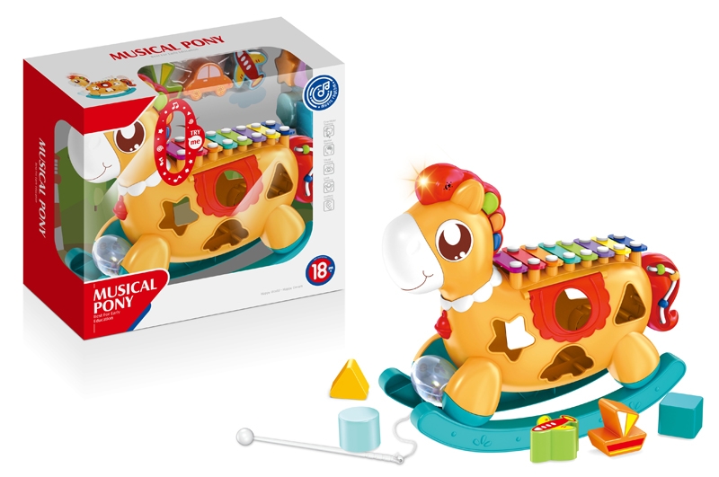 HORSE XYLOPHONE W/LIGHT & MUSIC (INCLUDED BATTERIES) - HP1149475