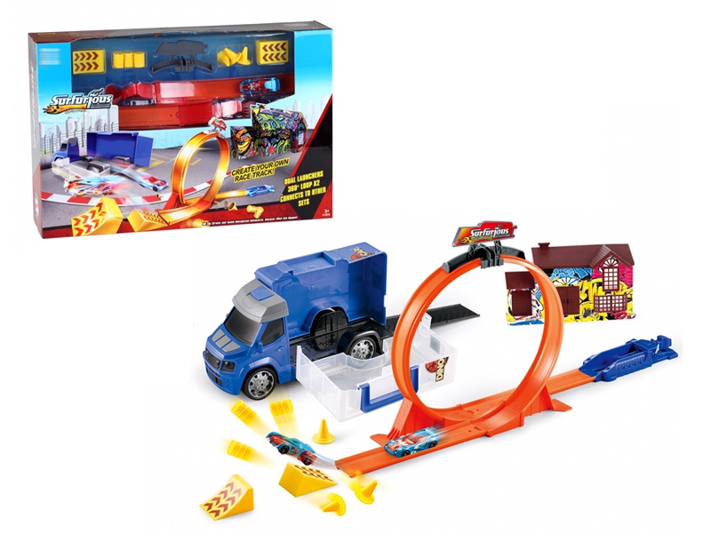 PRESS AND GO RAILWAY TRACK W/2PCS FREE WAY CAR - HP1149627