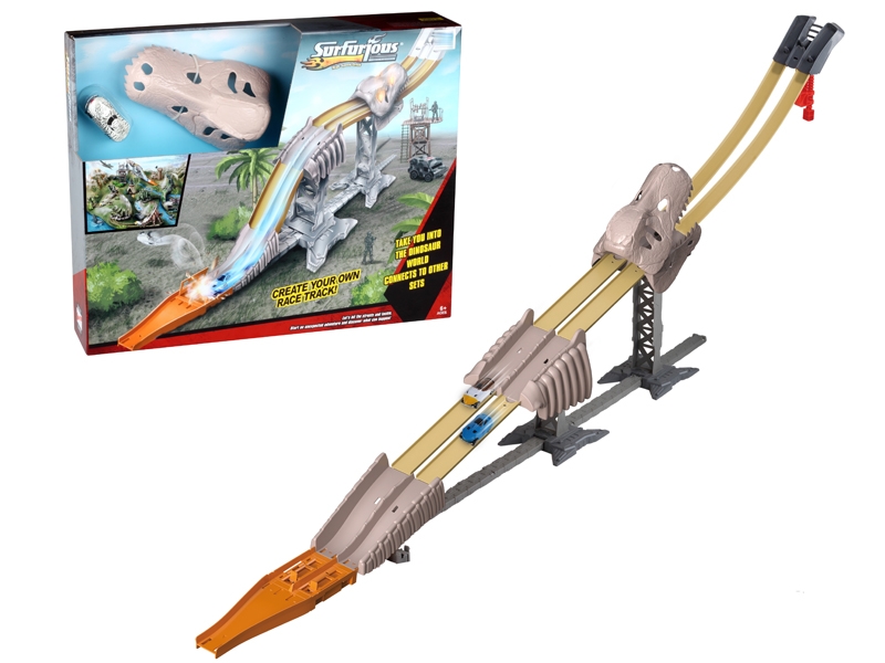 RAILWAY TRACK W/SPRAY & LIGHT & IC & 1PCS FREE WAY DIE CAST CAR - HP1149629