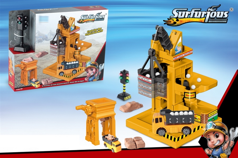CONSTRUCTION CRANE +PLAY DOUGH W/1PCS FREE WAY CAR - HP1149644