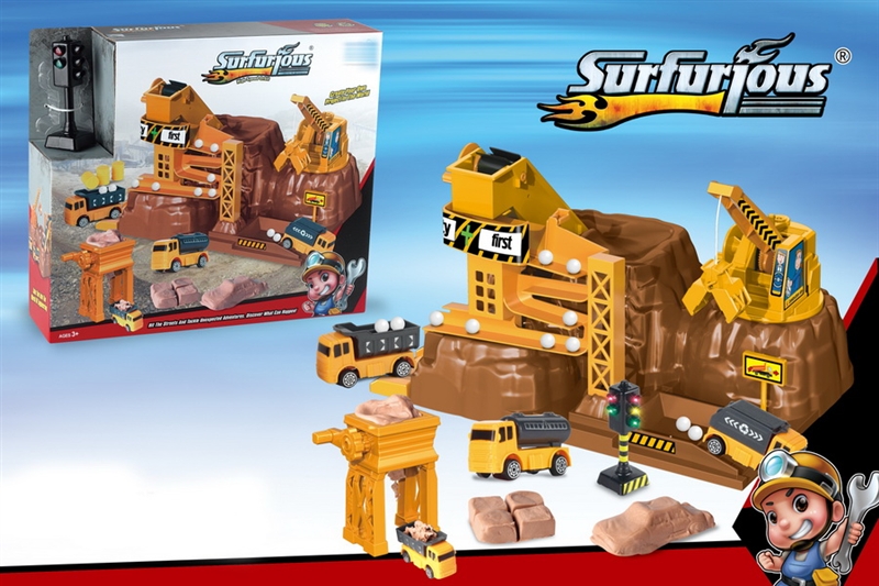 CONSTRUCTION SITE SET +PLAY DOUGH W/1PCS FREE WAY CAR - HP1149646