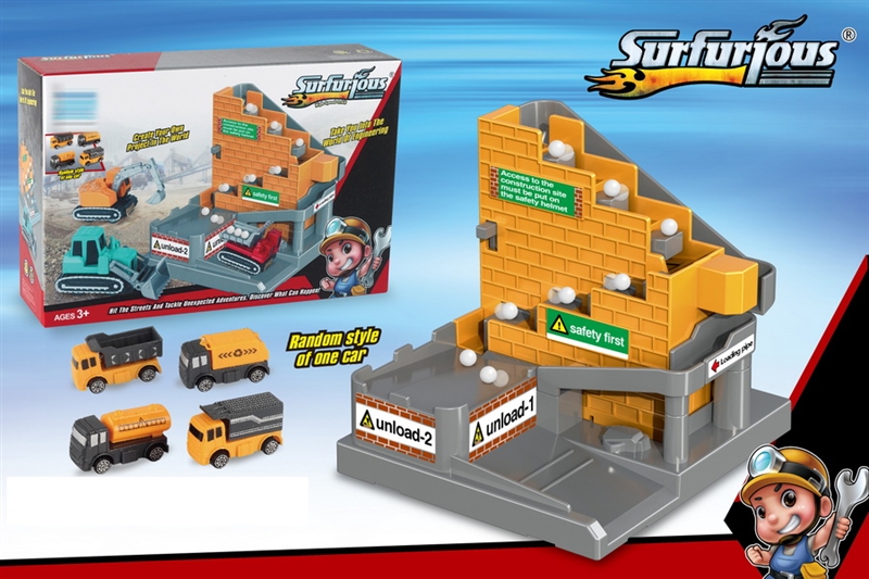 CONSTRUCTION TRANSPORTER SET W/1 FREE WAY CAR - HP1149657