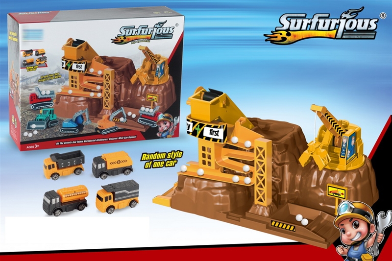 CONSTRUCTION SITE SET W/1PCS FREE WAY CAR - HP1149658