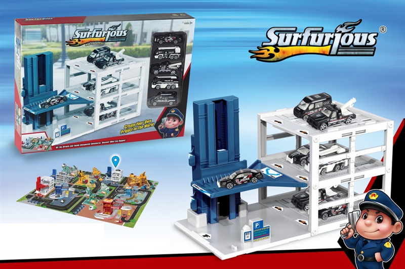 PARKING LOT  + 48 PCS PUZZLE W/5PCS FREE WAY DIE-CAST CAR - HP1149662