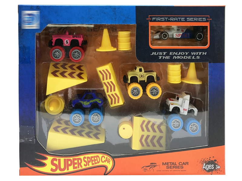 CONSTRUCTION SET W/5PCS FREE WAY DIE-CAST CAR,2ASST - HP1149671