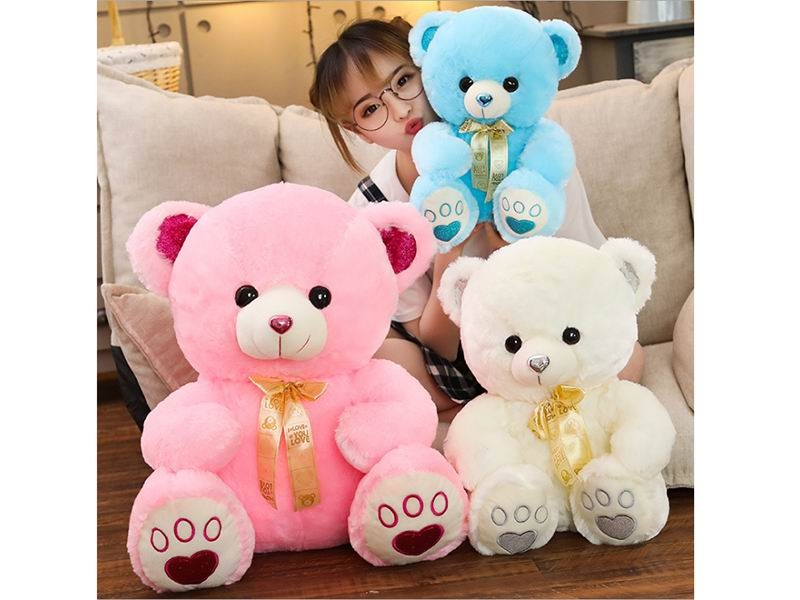 50CM COLOR RIBBON BEAR 500G (PINK/WHITE/BLUE) - HP1149976