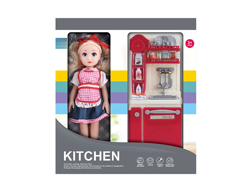 KITCHEN SET W/DOLL - HP1150236