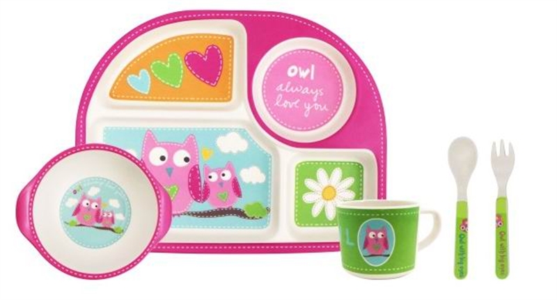 5PCS BAMBOO FIBER KIDS SQUARE FEEDING SET - HP1150537