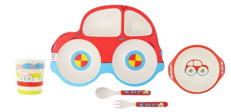 5PCS BAMBOO FIBER KIDS FEEDING SET - HP1150541