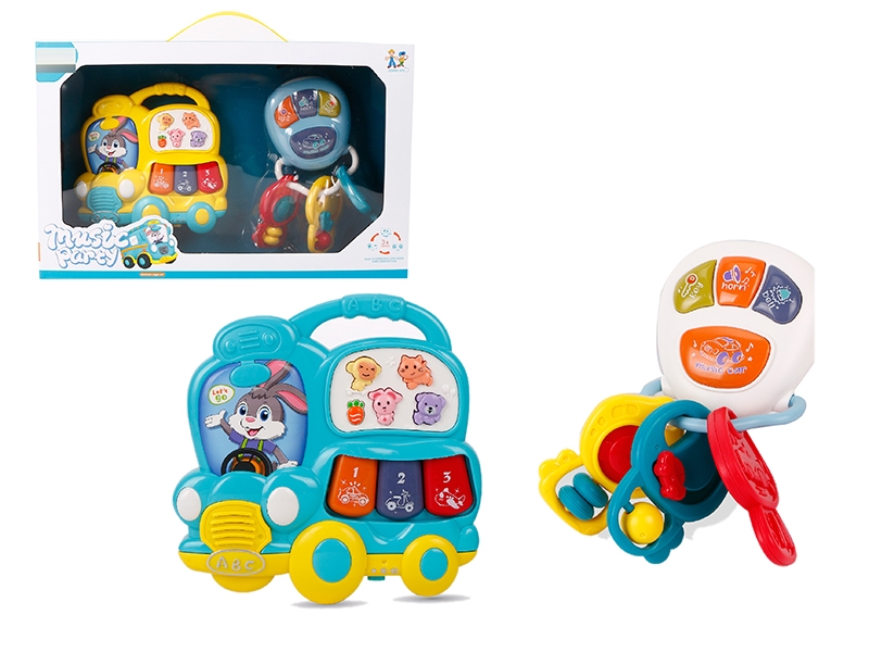CARTOON CAR PIANO AND REMOTE CONTROL W/LIGHT & MUSIC NOT INCLUDE BATTERY - HP1150552