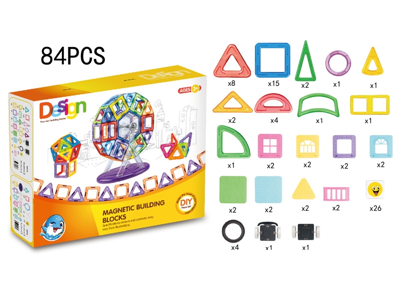 MAGNETIC BUILDING BLOCKS (84PCS) - HP1150678