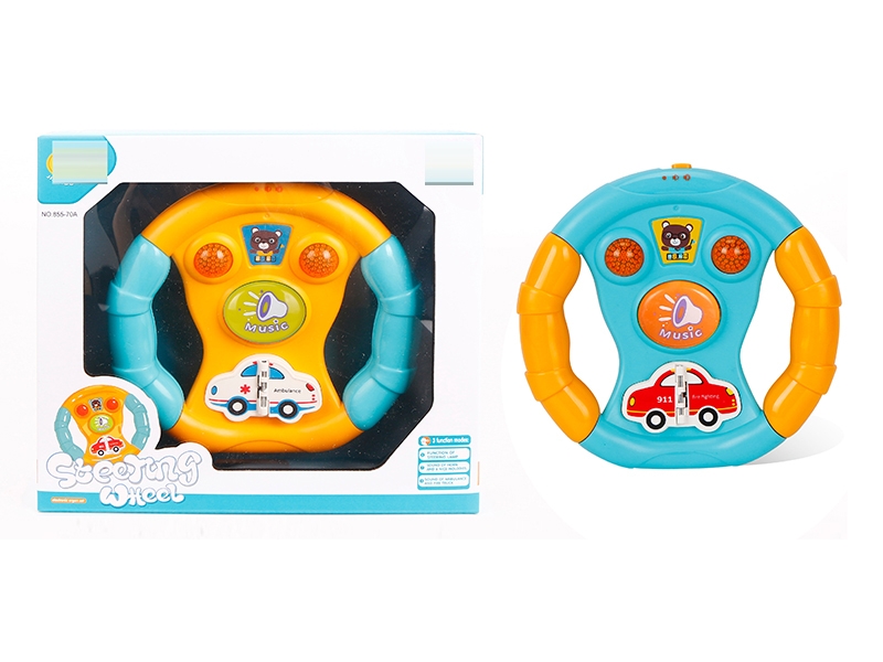 STEERING WHEEL W/MUSIC & LIGHT (ORANGE/BLUE)NOT INCLUDE BATTERY - HP1150868