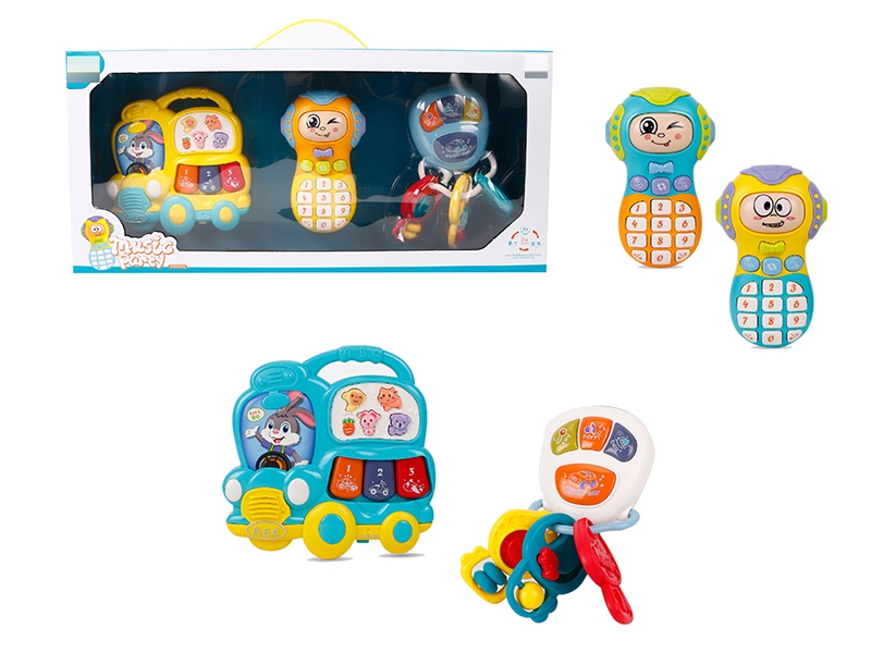 CARTOON CAR PIANO, MOBILE PHONE, REMOTE CONTROL ( W/LIGHT & MUSIC NOT INCLUDE BATTERY) - HP1150895