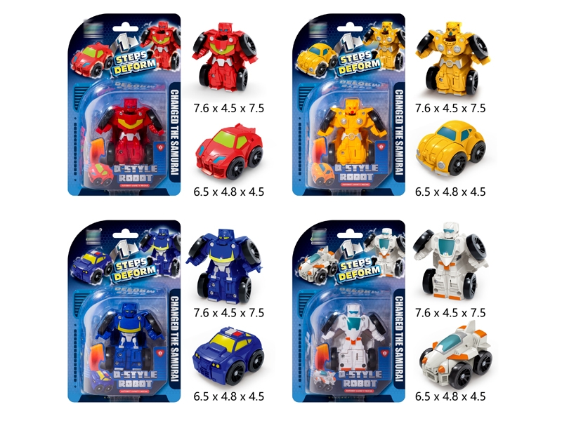 TRANSFORMED CAR,RED/YELLOW/BLUE/WHITE,4ASST - HP1151393