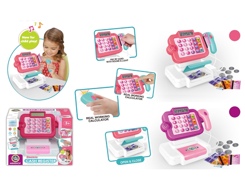 CASH REGISTER W/LIGHT & SOUND,PINK/PURPLE - HP1151698