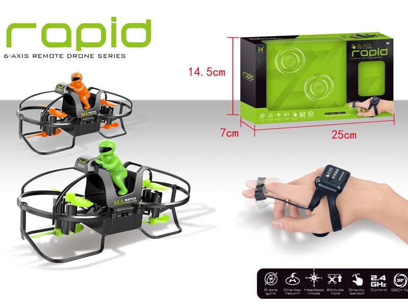 4-AXIS R/C QUAD-COPTER W/USB,ORANGE/GREEN - HP1152407