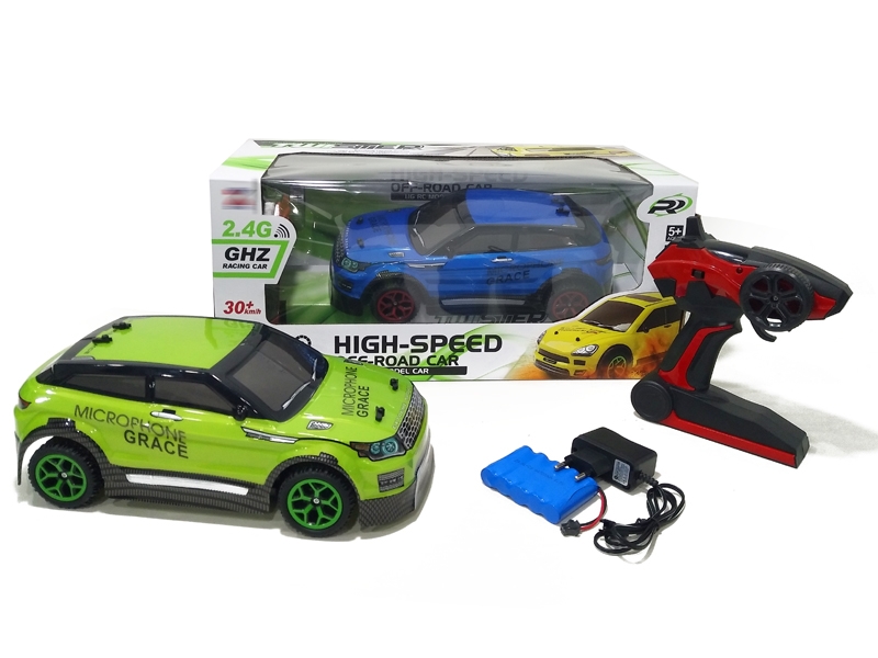 2.4G HIGH SPEED R/C CAR INCLUDE BATTERY ，BLUE/GREEN - HP1152455