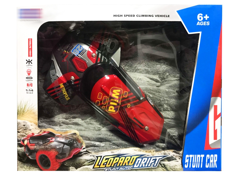 1:14 R/C STRUNT CAR W/RED/BLUE/,INCLUDED BATTERY - HP1152472