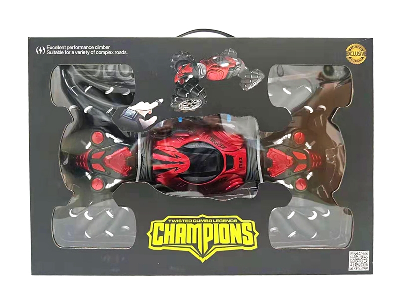 4 FUNCTION  R/C STRUNT CAR W/LIGHT & MUSIC & USB,INCLUDED BATTERY,RED/GREEN - HP1152476
