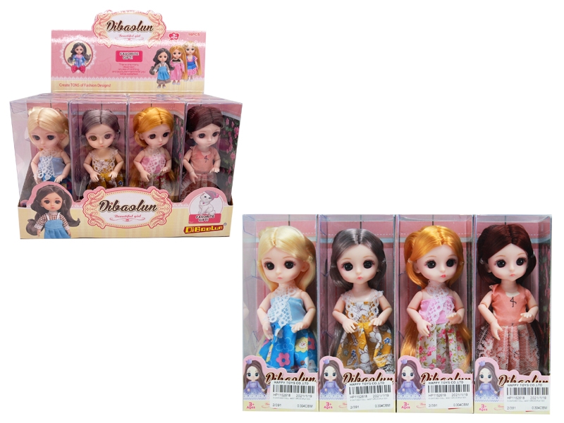 6寸关节娃娃/4款16只展示盒 - HP1152618