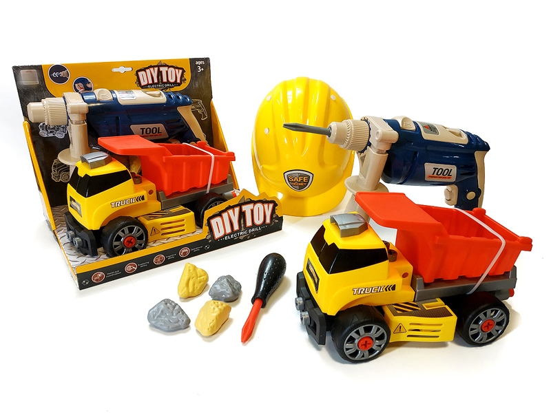ASSEMBLE FREE WAY CONSTRUCTION CAR W/MOTOR DRILL & HAT - HP1152672