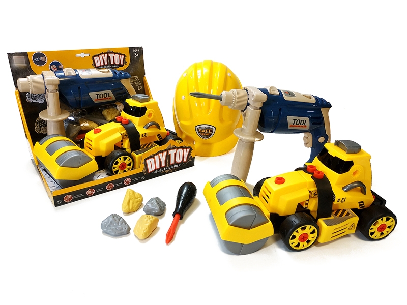 ASSEMBLE FREE WAY CONSTRUCTION CAR W/MOTOR DRILL & HAT - HP1152673