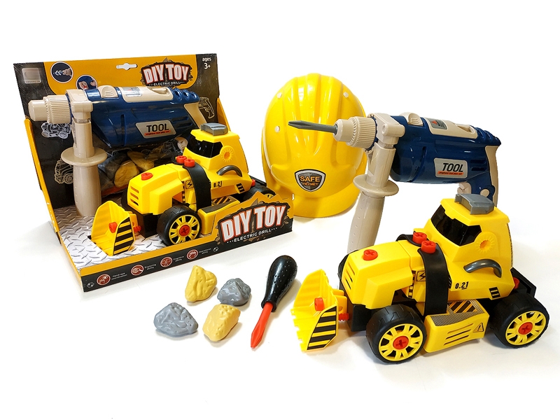 ASSEMBLE FREE WAY CONSTRUCTION CAR W/MOTOR DRILL & HAT - HP1152674