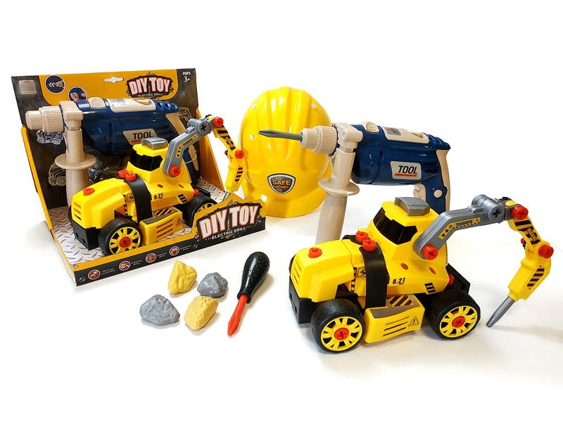 ASSEMBLE FREE WAY CONSTRUCTION CAR W/MOTOR DRILL & HAT - HP1152676