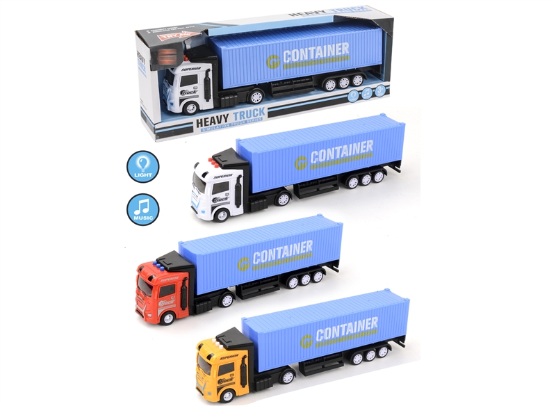 FRICTION TRUCK W/LIGHT & MUSIC,RED/YELLOW/WHITE - HP1152740
