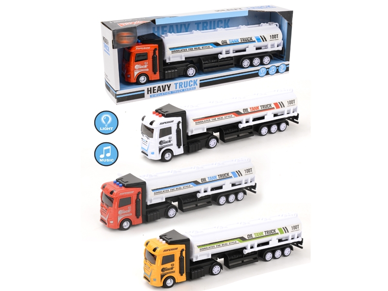 FRICTION TRUCK W/LIGHT & MUSIC,RED/YELLOW/WHITE - HP1152741