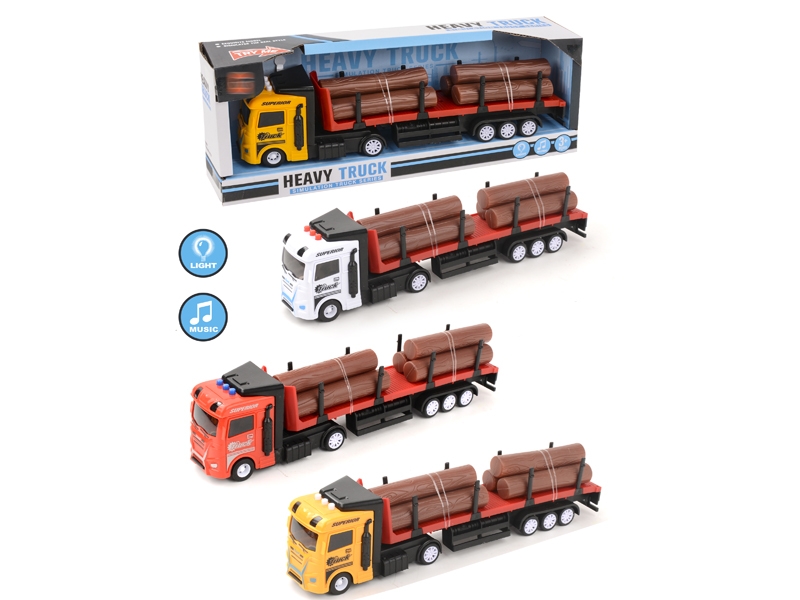 FRICTION TRUCK W/LIGHT & MUSIC,RED/YELLOW/WHITE - HP1152742