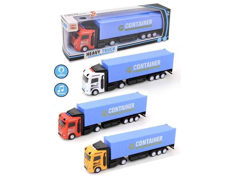 FRICTION TRUCK W/LIGHT & MUSIC,RED/YELLOW/WHITE - HP1152750