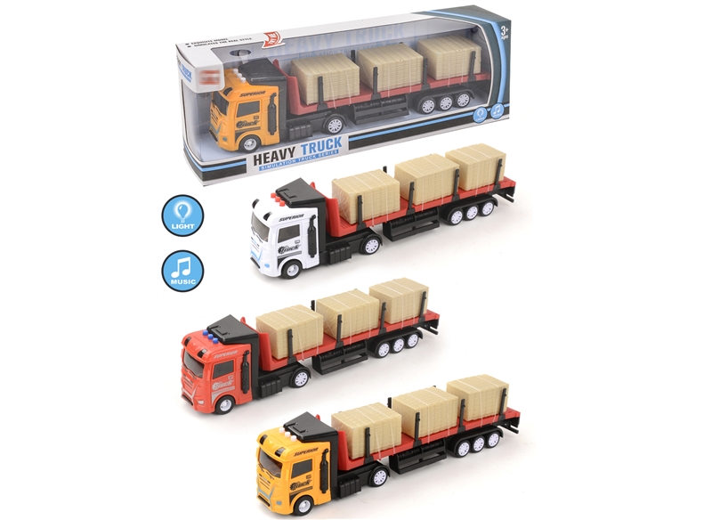FRICTION TRUCK W/LIGHT & MUSIC,RED/YELLOW/WHITE - HP1152753