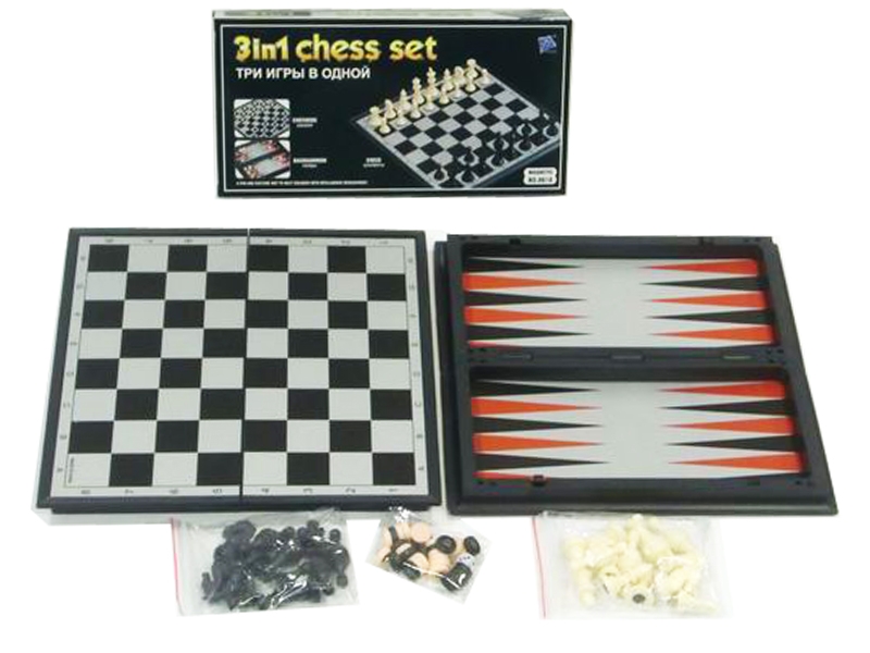 3 IN 1 MAGNETIC CHESS GAME - HP1153823