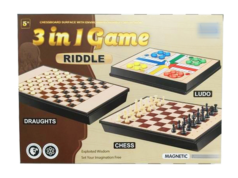 3 IN 1 MAGNETIC CHESS GAME - HP1153825