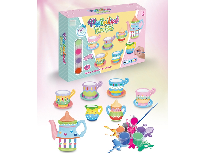 PAINTED PORCELAIN TEA SET - HP1154744