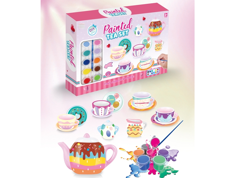 PAINTED PORCELAIN TEA SET - HP1154745