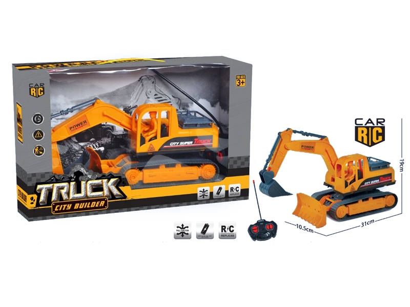 4 FUNCTION R/C CONSTRUCTION CAR，YELLOW/GREEN - HP1154944