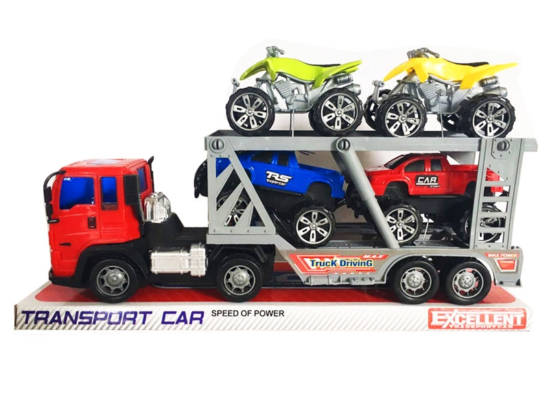RICTION TRUCK W/FREE WAY CAR 4PCS - HP1155545