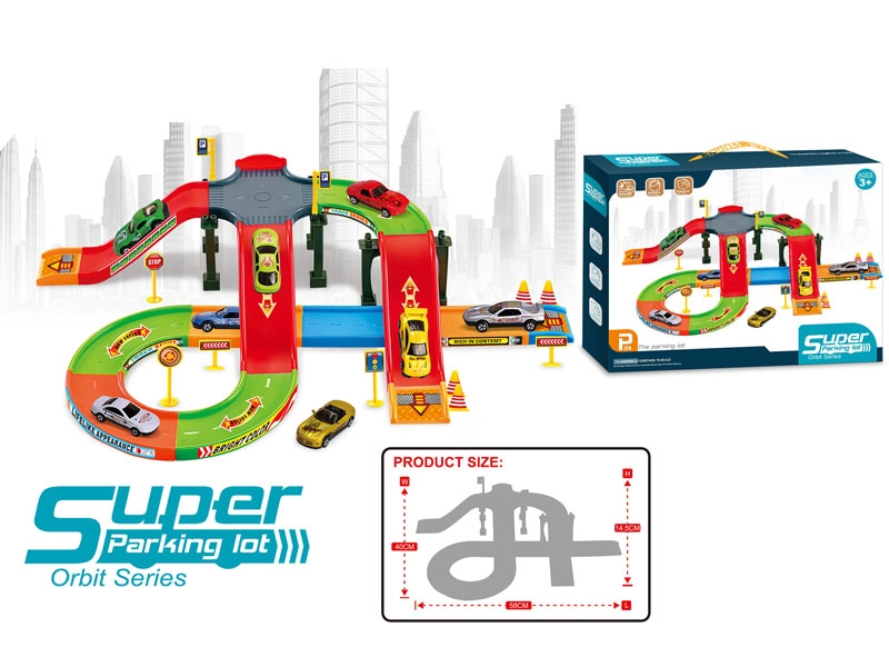 PARKING LOT SET W/1PCS FREE WAY DIE CAST CAR - HP1156395