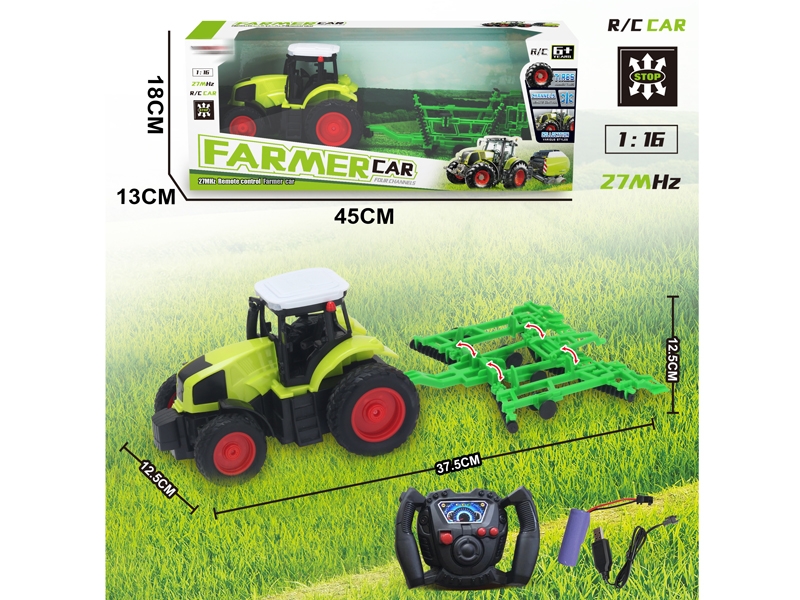1:16 4 FUNCTION R/C FARMER TRUCK W/USB,INCLUDED BATTERY - HP1156524