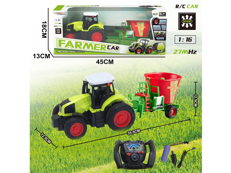 1:16 4 FUNCTION R/C FARMER TRUCK W/USB,INCLUDED BATTERY - HP1156528