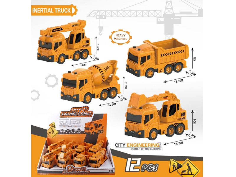 FRICTION CONSTRUCTION CAR 4ASST/8PCS - HP1156791