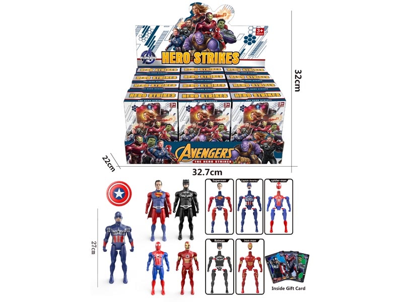 27CM AVENGERS SET 5ASST,12PCS/DISPLAY BOX - HP1156838